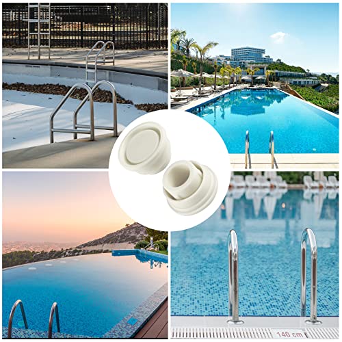 2pcs Pool Ladder Bumpers, White Pool Ladder Bumpers for Inground Pool