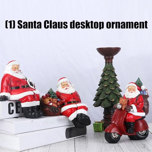 Figurine de Père Noël en résine pour décoration de table festive
