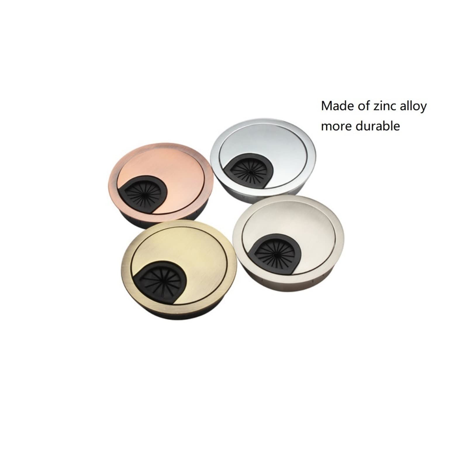 Przepusty kablowe do biurka, 8 szt. Osłona otworu na drut ze stopu cynku biurko komputerowe 53 mm wielokolorowa(Green Bronze)