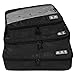 BAGSMART Travel Packing Cubes 3 Sets Luggage Packing Organizer for Carry-on Accessories, Black