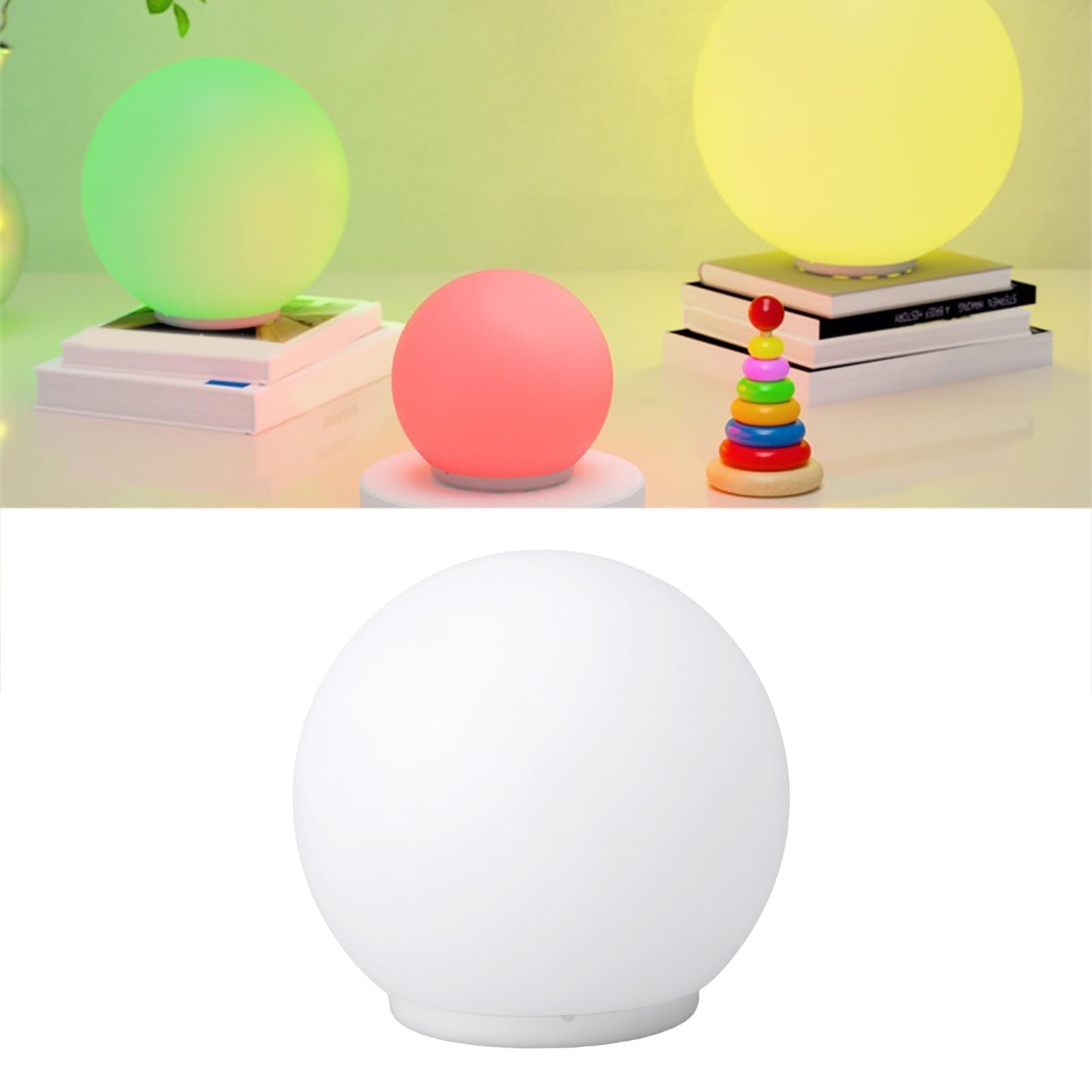 Topiky LED Leuchtkugellicht, RGB Farbwechsel Globus Stimmungslampe, Wiederaufladbare Bunte Globus Stimmungslampe, 10 M Wasserdicht, Farbwechsel, Innen- und Außen Nachtlicht für