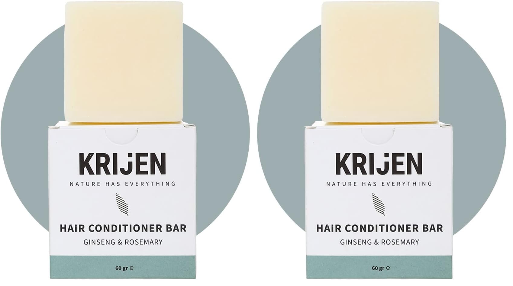 Krijen Ginseng & Biberiye Katı Saç Kremi 60 Gr (2 paketi)