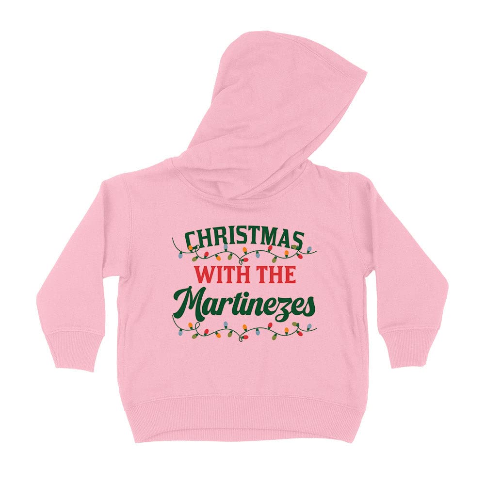 Christmas with The Martinezes Kids Hoodie Sweatshirt Toddler 2T Light Pink