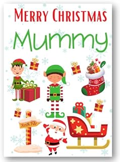 Second Ave Mummy Santa Elf Workshop Children's Kids Christmas Xmas Holiday Festive Greetings Card