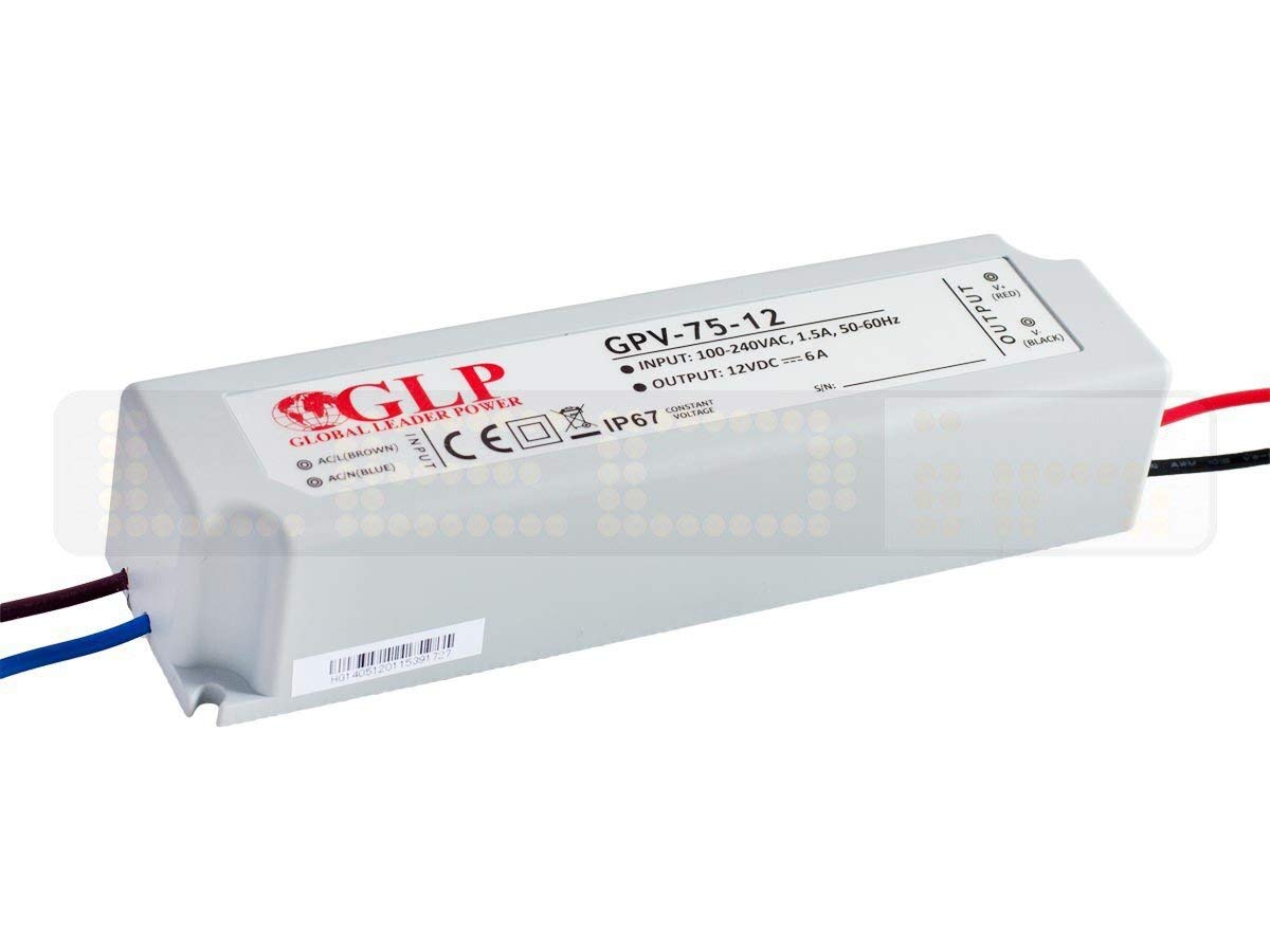 Transformator LED 72 W 6 A 12 V zasilacz sieciowy IP67 wodoszczelny transformator sterownik do ?arówek LED o?wietlenie