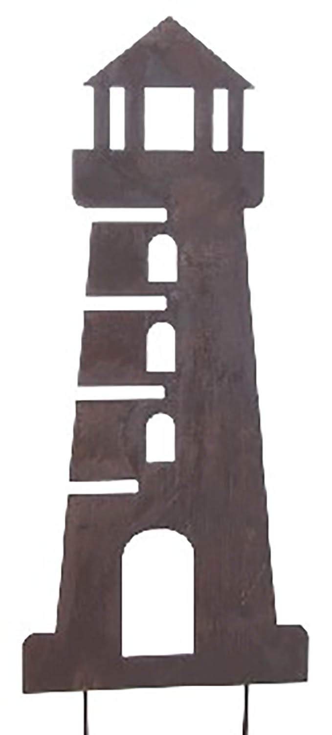 Metall-Rost Artikel - verrostet ┼ Gartenartikel ┼ ulkig und originell ┼ Rostfinish ┼ Verschiedene Artikel und Größen (Stecker Leuchtturm)