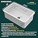 Miuara White Undermount Kitchen Sink 32 Inch - Large Topmount Fireclay Drop In Sink 32
