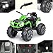 TCARAIWEN 24V Kids Ride on ATV 4 Wheelers for 3-5 Years Old with Music Player, Kids Ride on Cars, Green