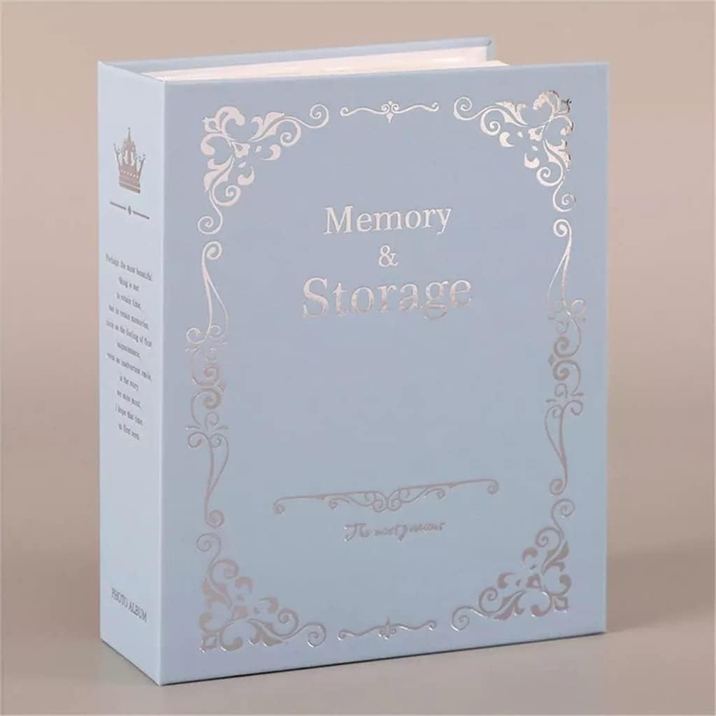 JSEIAJB 100 Pockets 6 Inch Photo Album Picture Storage Scrapbooking Picture Case Photo Album Frame for Children(Blue)