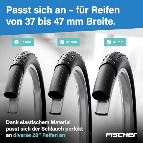FISCHER Fahrradschlauch 28 Zoll, 35/50-622, DV