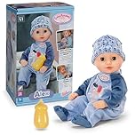 Baby Annabell Alex soft 36cm baby doll with Sleeping Eyes - Incl. bottle, hat & romper - First doll suitable for Children Aged 1+