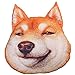 HOUMEL Cojín de felpa gigante Corgi Emoji Shiba Inu Dog Smiley Emoticon Animal abrazando almohada para niños y niñas 351