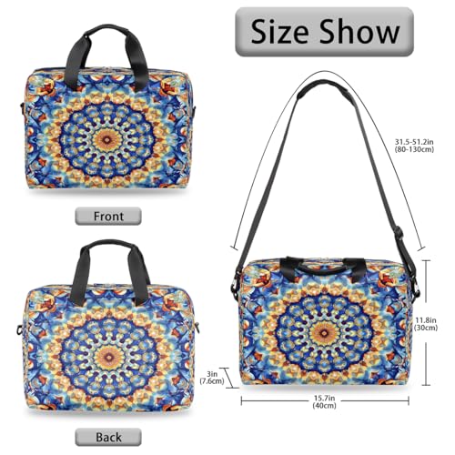 Maletín para portátil 13-16 pulgadas azul y naranja miniatura 6