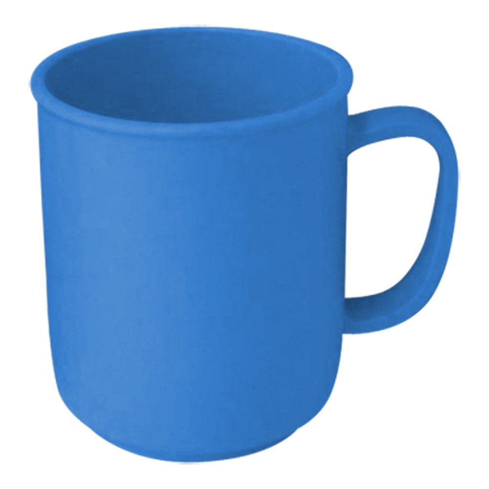 6 Bruchfeste Trinkbecher Mit Henkel – 300 Ml, Blau, Aus Kunststoff, Wiederverwendbar – Ideal Für Kaffee, Tee & Unterwegs