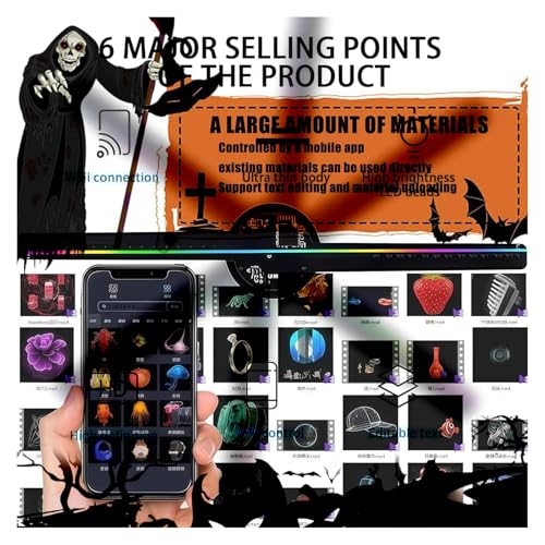 3D Ologramma Fan Proiettore con App, WiFi e Bluetooth, Natale e Halloween Picture Spinner, 1000 Video Library