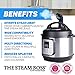 The Steam Boss - Steam Release Diverter | Kitchen Accessories Compatible with Instant Pot Duo, Plus, Smart, Viva Models | All Quart Sizes, 3 mini 6, 8 | Gadget for Home and RV (Black)