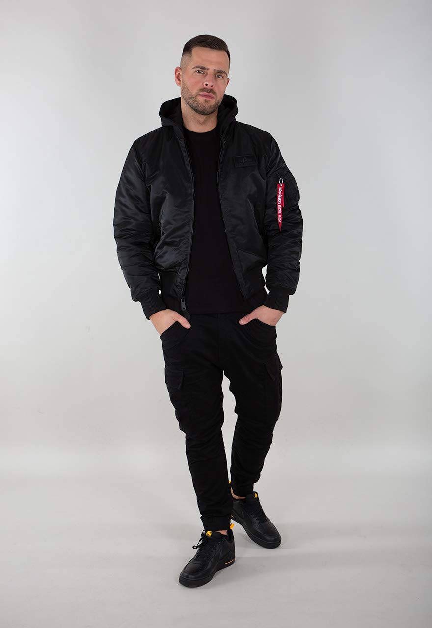 Alpha Industries Herren MA-1 Zip Hood Backprint Bomber Jacket