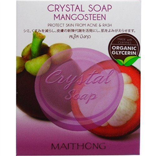 Mangosteen Organic Crystal Glycerin Soap, Protects from Acne & Rash, 70g by BeautyBreeze