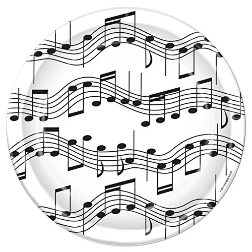 Beistle Musical Notes 7-Inch Plates Pack of 3