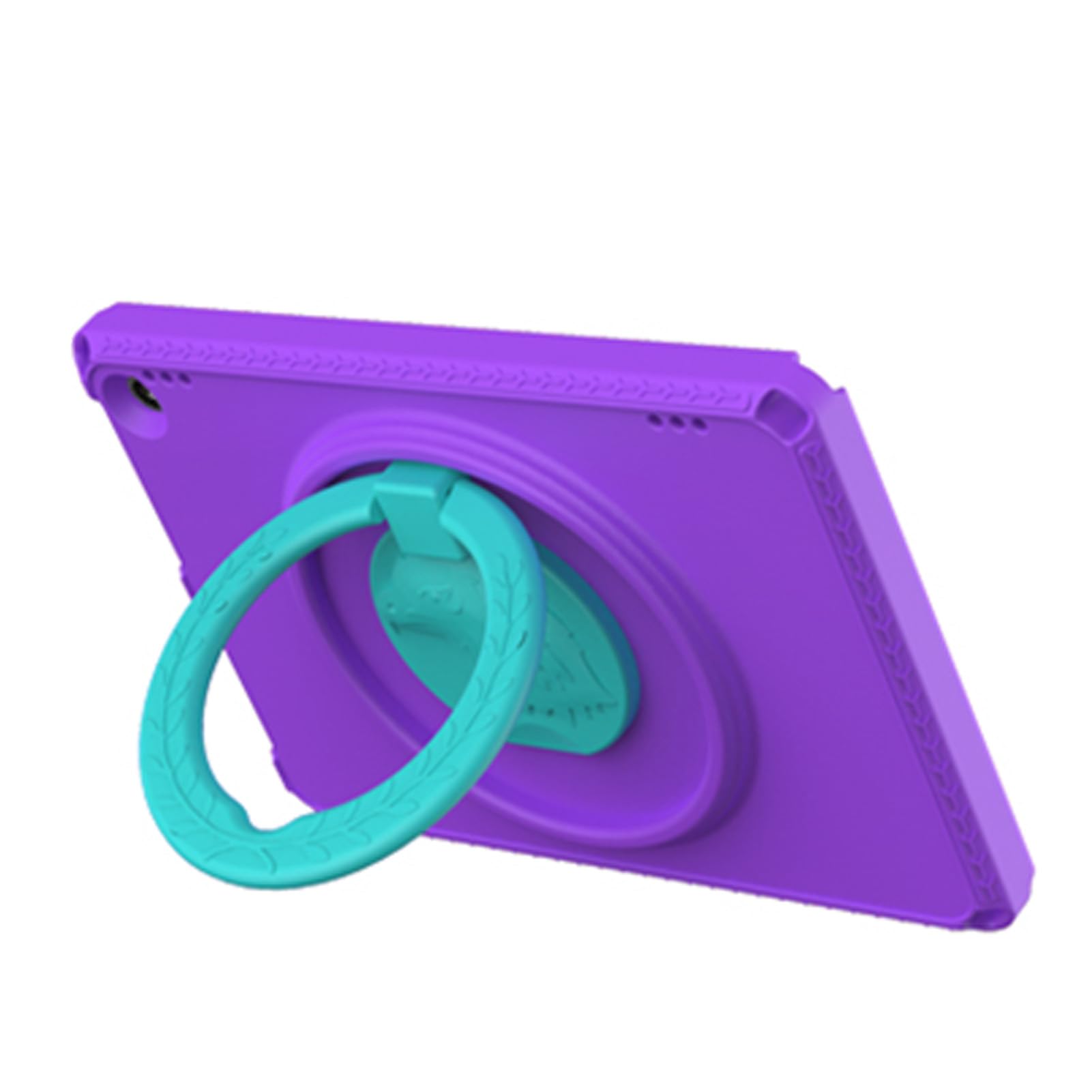 Cosiki Custodia Tablet per Bambini per HD 10 2023 2021, Copertura Rigida con Supporto in EVA con Cavalletto e Maniglia Ruotabili, Protezione Schermo Integrata (viola chiaro)