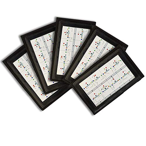 Wristband Interactive Adult Football Wristbands - Wrist Coach - QB Wristband - Football Play Wristbands - Quarterback Playbook Wristband - 5 Pack, Black