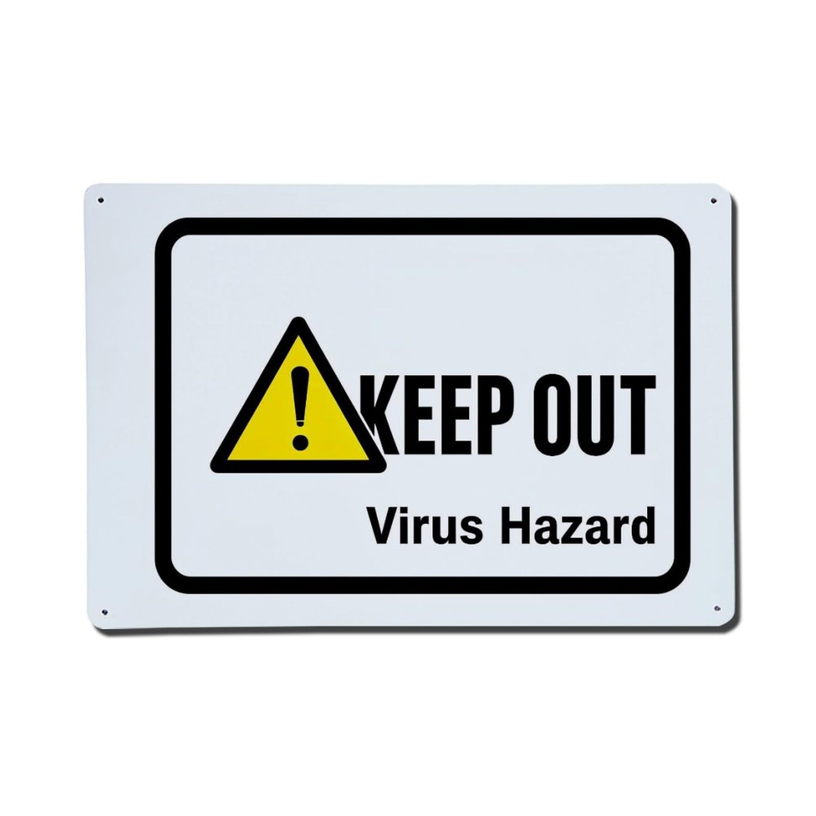 Nestemfo Vintage Keep Out Virus Hazard Sign Tin Sign Metal Sign, Living Room,Bar, Home, Bedroom Wall Decor,Retro Metal Poster 8X12 Inches