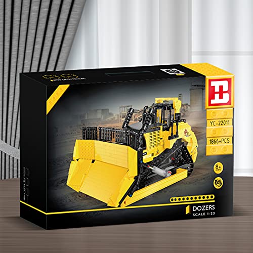 YaYashow Technik Bulldozer, RC Bulldozer Baufahrzeug mit APP & 2,4 GHz Fernbedienung, 1866 Klemmbausteine Bausatz… – Bild 8