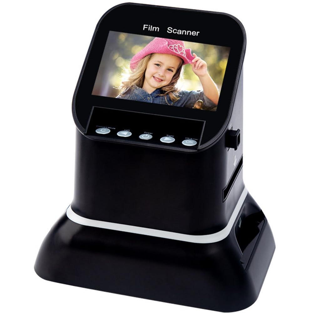 22MP Medium Format Film Scanner Slide Negative Scanner, 4.3" LCD Digital Converter with 128MB Memory for 35mm/120 Films & Photo Slides