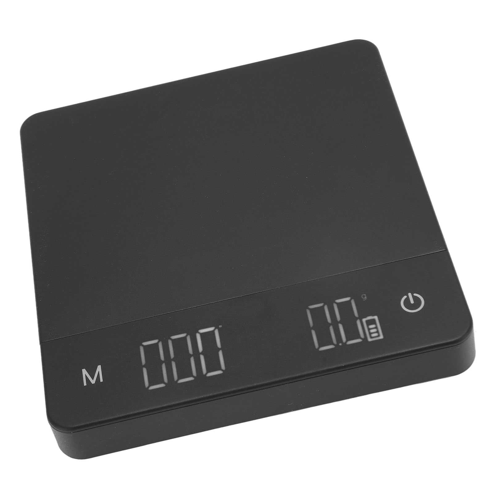 Bilancia digitale per caffè, ricaricabile tramite USB, alta precisione 0,1 g con timer e tara automatica, dimensioni ridotte per uso domestico in cucina, materiale ABS, tappetino (5kg/0.1g)