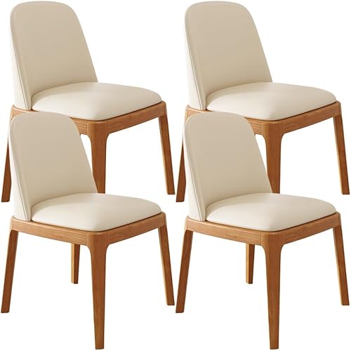 Miniatura 39 de YVYKFZD Juego de 2/4 sillas de comedor, sillas de comedor de madera, sillas de cocina tapizadas, silla de sala de estar sin brazos con respaldo