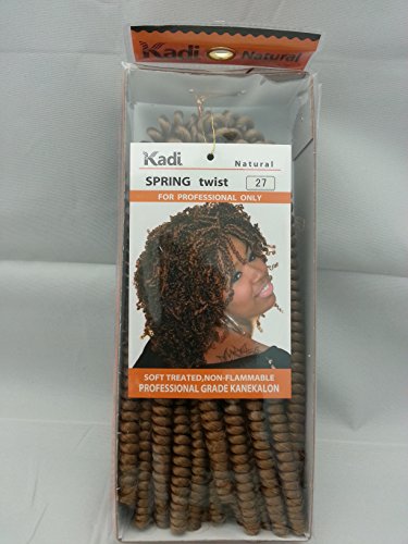 Kadi Natural Braiding Style, Hair Extension, Professional Grade Kanekalon (27 - Honey Blond, SPRING TWIST)