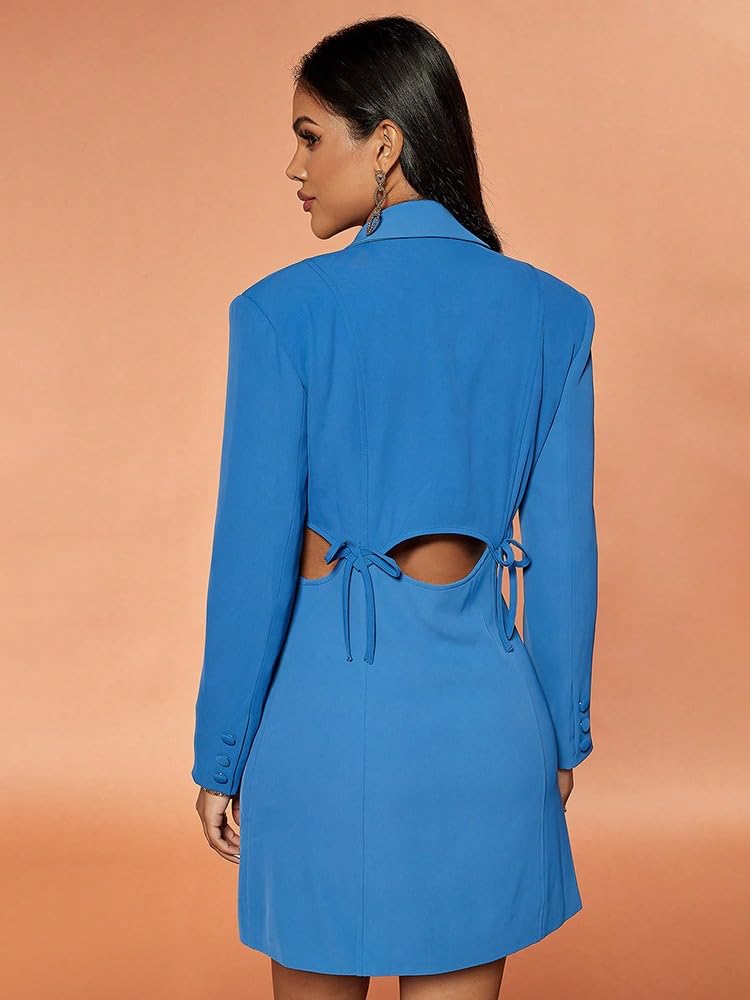 Donna Abito Blazer Doppio Petto Giacca da Abito Cappotto Uniforme da Banchetto