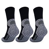 3 Paar Sportsocken Herren Damen Laufsocken Funktionssocken Wandersocken Stoßabfedernd 16101 (Grau 43-46)