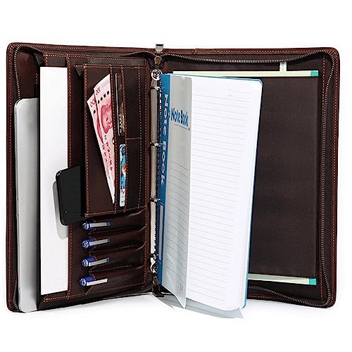 Tablet folio folder en cuir porte-document et poches de cartes - 6