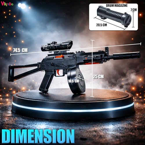 Image of VikriDA Electric Automatic Ball Blaster Toy Gun with Small Balls | Toy Gun with Rapid Fire Mode for Adults - Bison Submachine