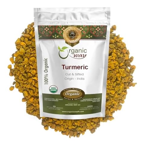 Organic Way Premium Turmeric Root Cut & Sifted (Curcuma Longa) Cover