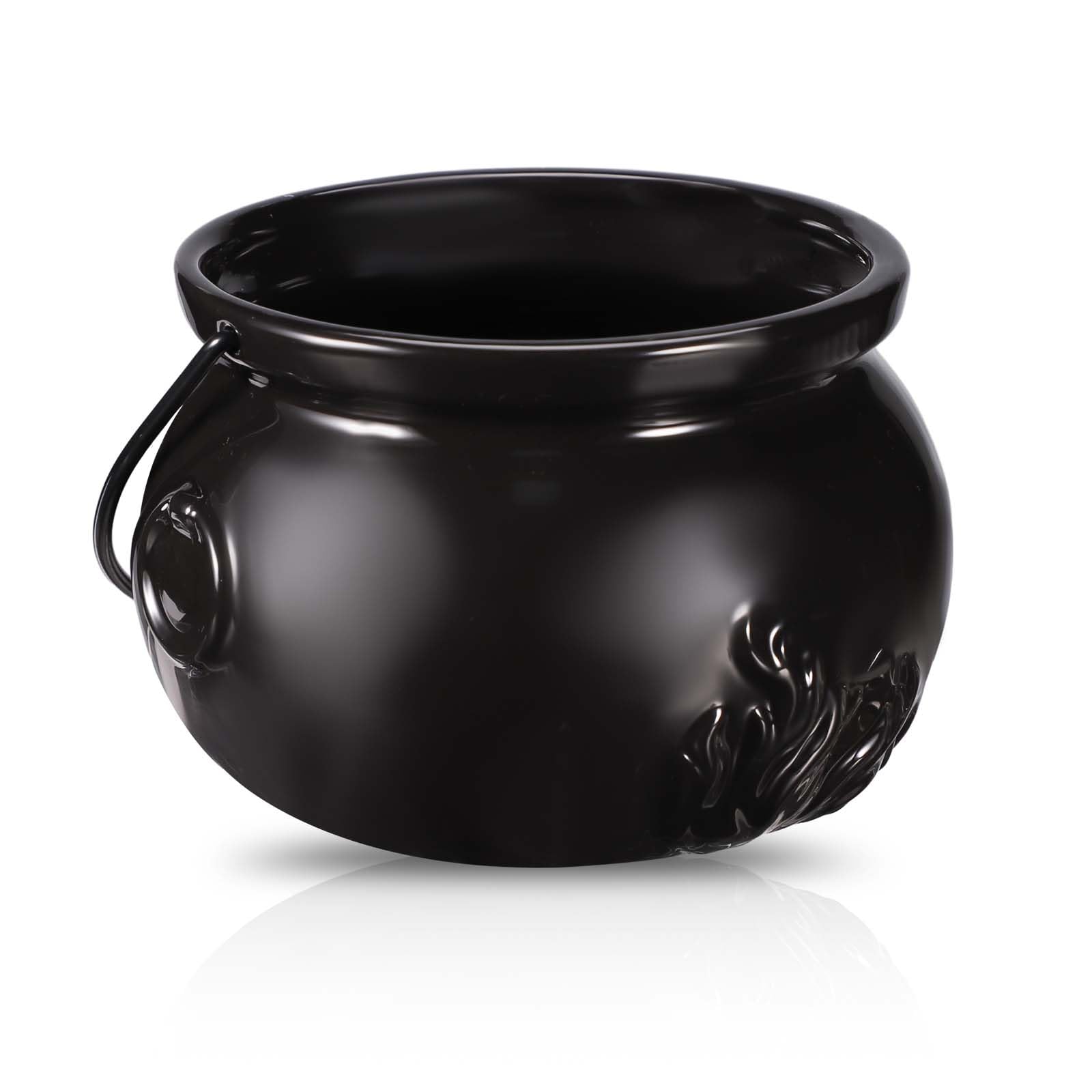 St. Patrick's Day Cauldron, Black Ceramic Cauldron with Handle Candy Gold Coin Cauldron Cauldron Kettle Pot for St. Patrick's Day Halloween Carnival Party Favors Decorations