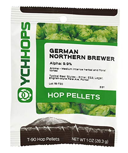 YCH Hops - German Northern Brewer Hop Pellets 1 Oz, Green, 2066A