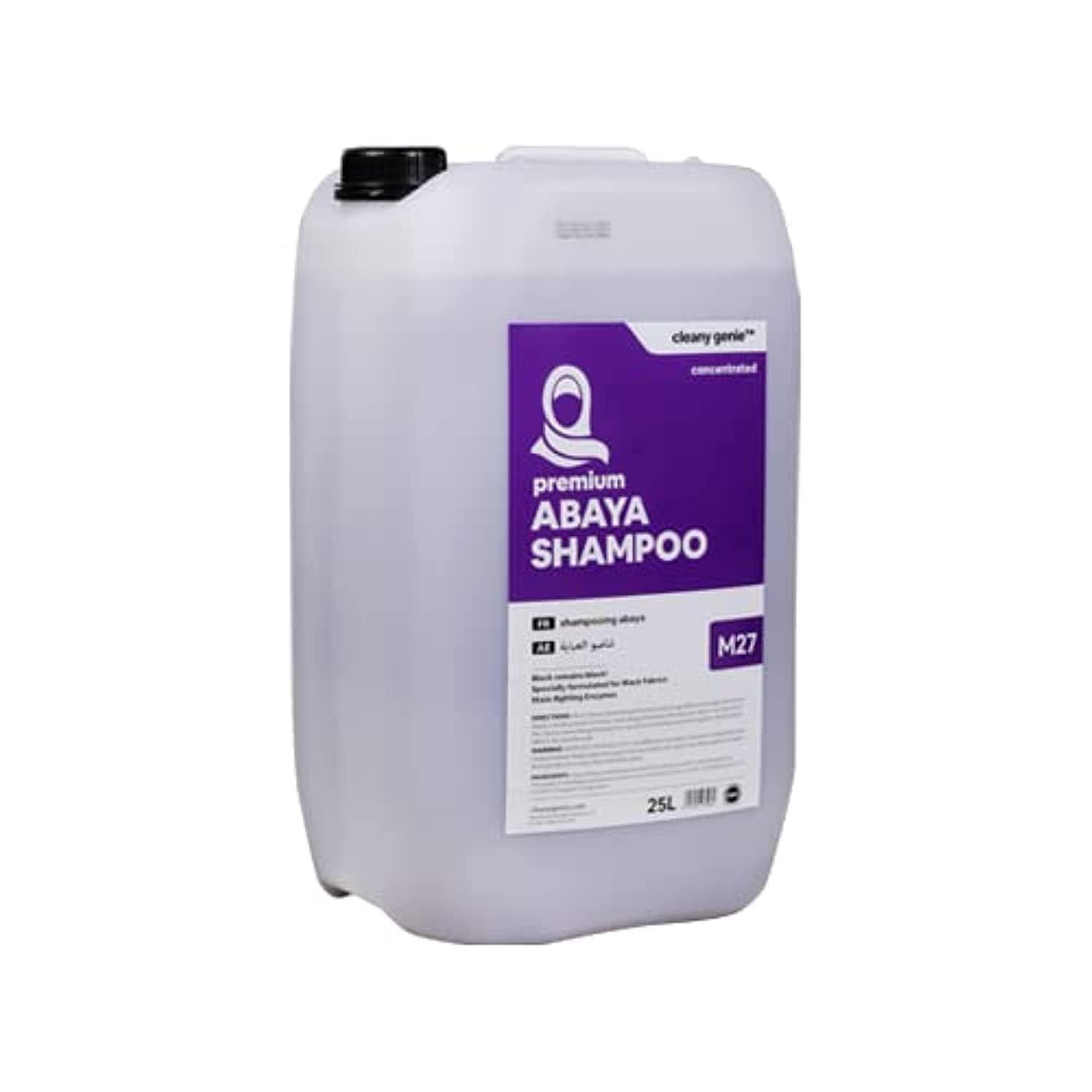 Cleaning Superstore Cleany Genie Specially Formulated Premium Abaya Concentrate Shampoo for Black Fabric, 25L, M27
