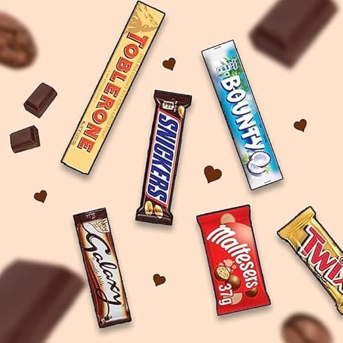 Kidzbuzz - Grande cesto regalo di cioccolato, 42 diverse barrette di cioccolato, regalo perfetto per tutte le occasioni May Your Day Be Sweet as Chocolate Melting Lovingly On Your Tongue