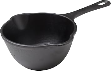Victoria 0.5-Quart Cast Iron Saucepan, Small Cast Iron Melting Pot Seasoned with Flaxseed Oil, Made in Colombia, Black Pack of 6