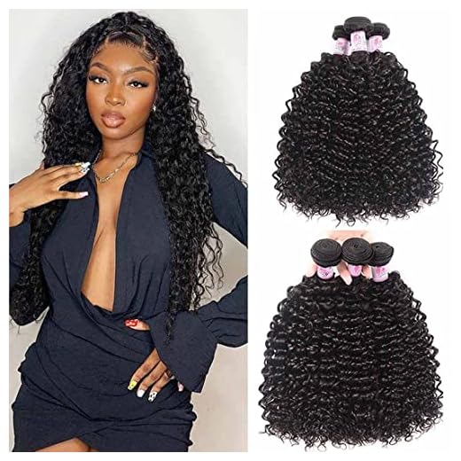 Beauty Forever Curly Hair Brazilian Virgin Remy Curly Hair Weave 4 Bundles 100% Unprocessed Human Virgin Remy Hair Extensions Natural Color (100+/-5g)/ Pc (16 18 20 22)