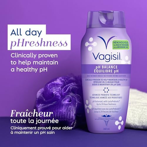 Vagisil pH Balanced Feminine Wash for Intimate Areas and Sensitive Skin, Gynecologist Tested, 360mL