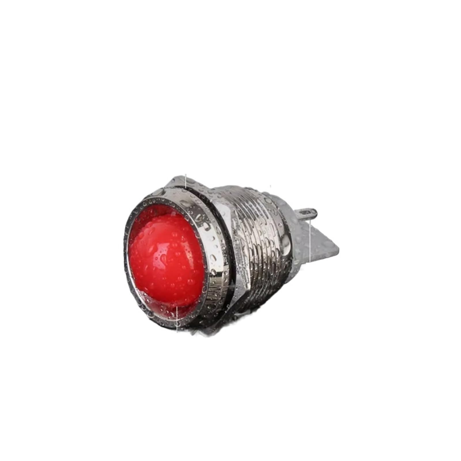 10 sztuk metalowych lamp sygnalizacyjnych 22 mm AC/DC 3 ~ 220 V LED lampka kontrolna IP65, wodoszczelne światło i 2-biegunowe przyłącze (zielone światło, 3 V-6 V)