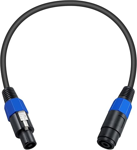 Miniatura 10 de Poyiccot Cables Speakon a Speakon de 3.3 pies, cables de extensión de Speakon, cable de altavoz macho a hembra de 18 AWG para amplificador de