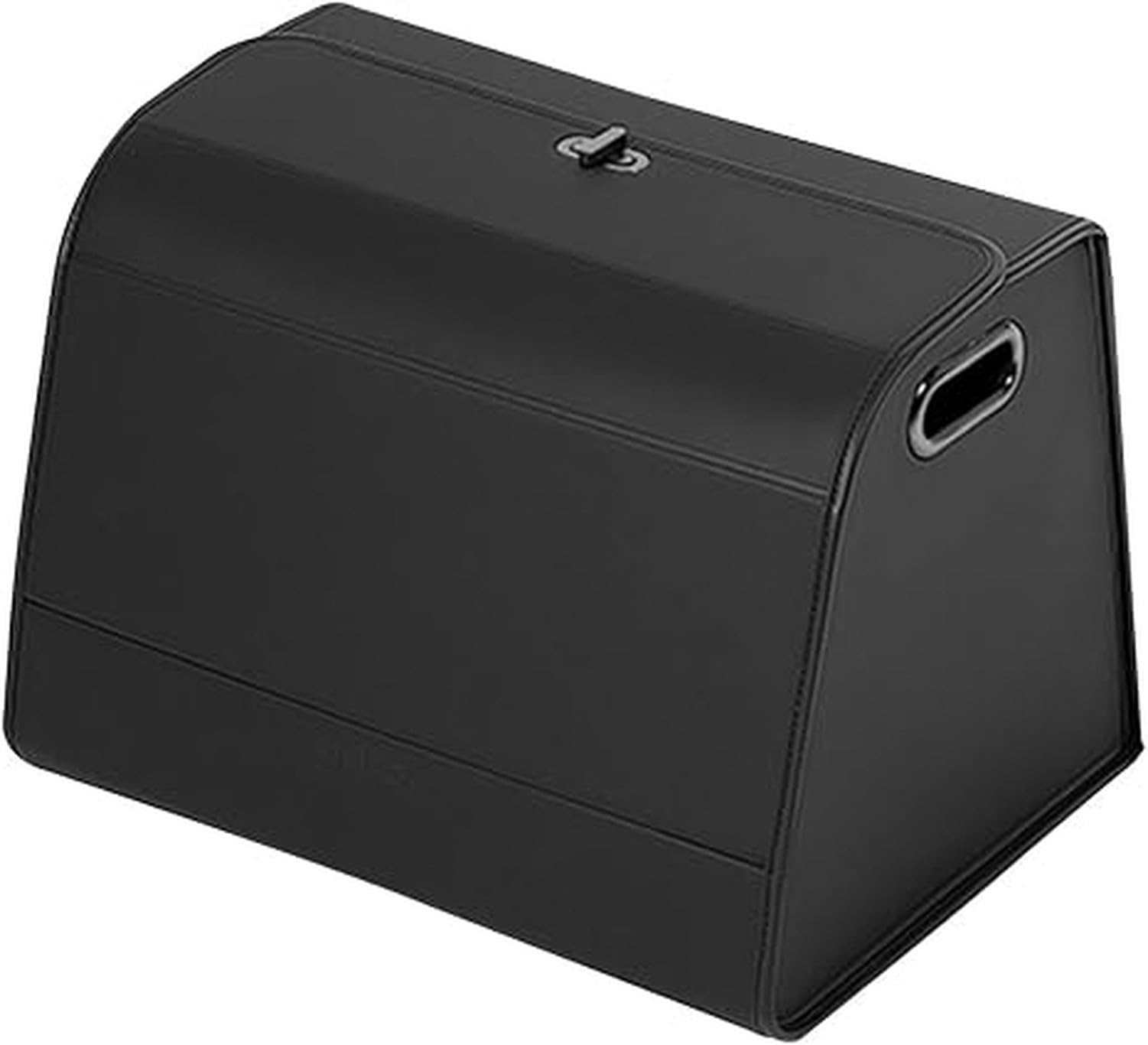 Organisateur de Coffre Pliable en Cuir PU, Ouverture à 180°, Rangement Multi-Compartiments pour Voiture, Fond antidérapant, Accessoire Auto Essentiel pour Garde, Black, S