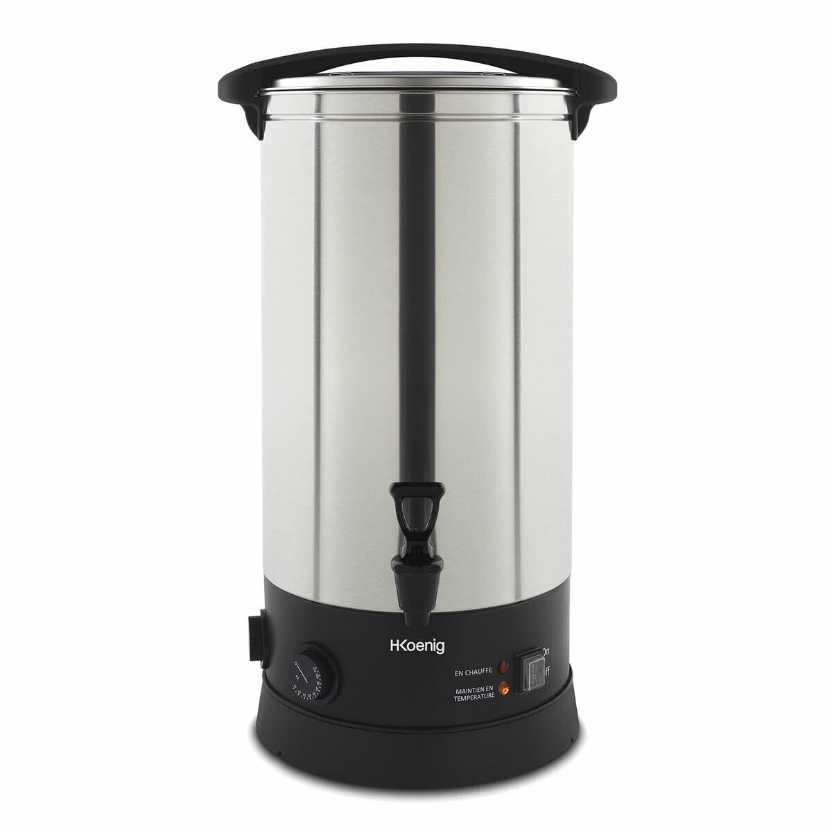 H.Koenig Stérilisateur Multifonction LEGI25, Stérilisateur de Bocaux et Préparation de Recettes chaudes, 25L, 30-110°C, Minuterie jusqu’à 120min, Acier Inoxydable, 2500W