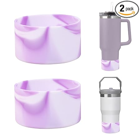 Silicone Bumper Boot for Stanley Quencher Adventure 40oz & Stanley IceFlow 20oz 30oz, Reduces Noise Protective Silicone Water Bottle Bottom Sleeve Cover Compatible with Stanley Tumbler