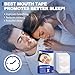 Gentle Transparent White Premium Mouth Breathing Tape for Sleeping, Hypoallergenic Tape Anti-Snoring Strips for Sensitive Skin, Painless Removal, Improved Nose Breathing and Snore Reduction - 120 Pcs