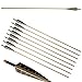 ZSHJGJR 10pcs Flecha de Madera 31 Pulgadas con 5" Flecha Pluma de...